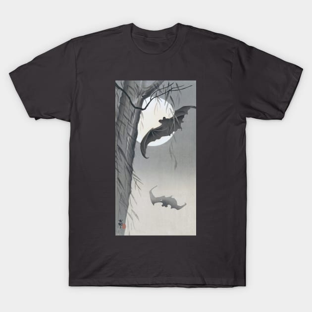 Two bats and a full moon T-Shirt by UndiscoveredWonders